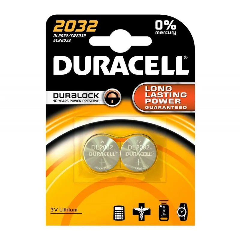 Duracell CR2032 Coin Cell Lithium 2 Pack